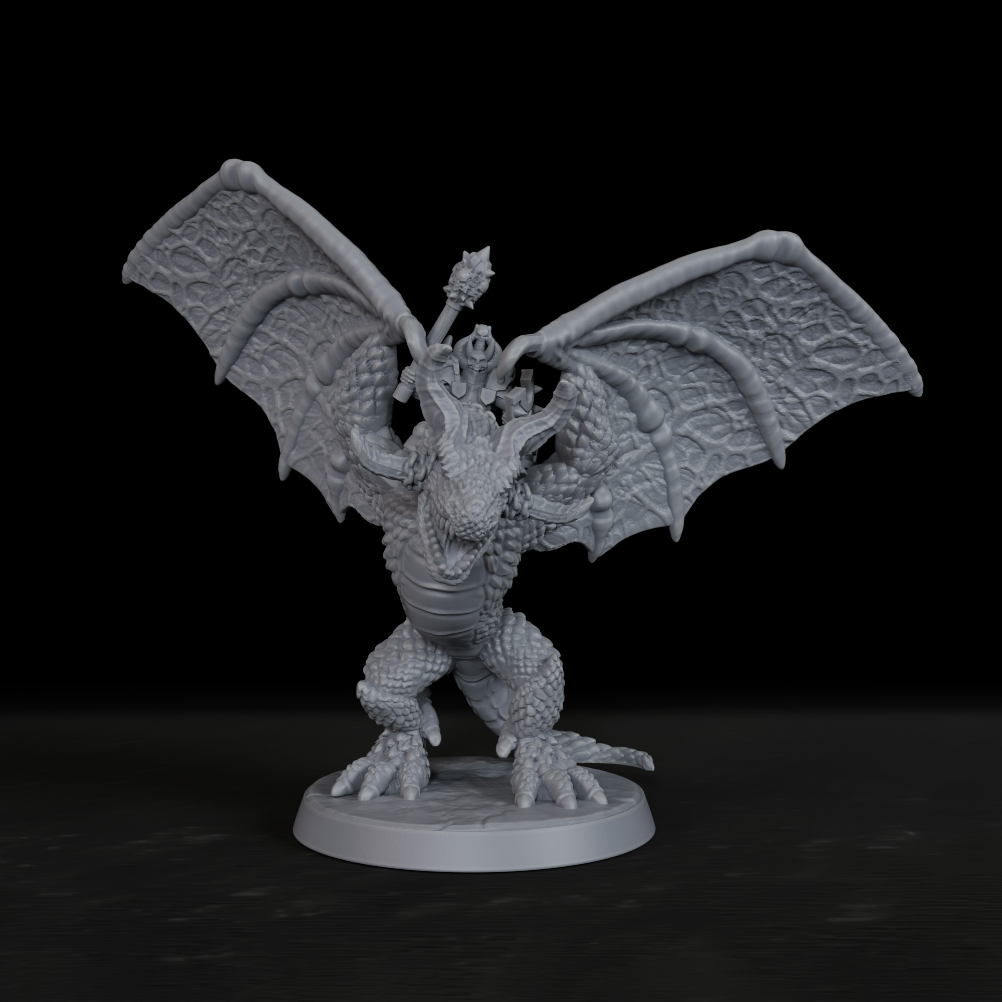 Miniature Terrain Set - RPG Knight on Wyvern miniatuurset -