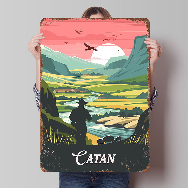 Board Game Catan - Catan bordspel geïnspireerd blikken poster op